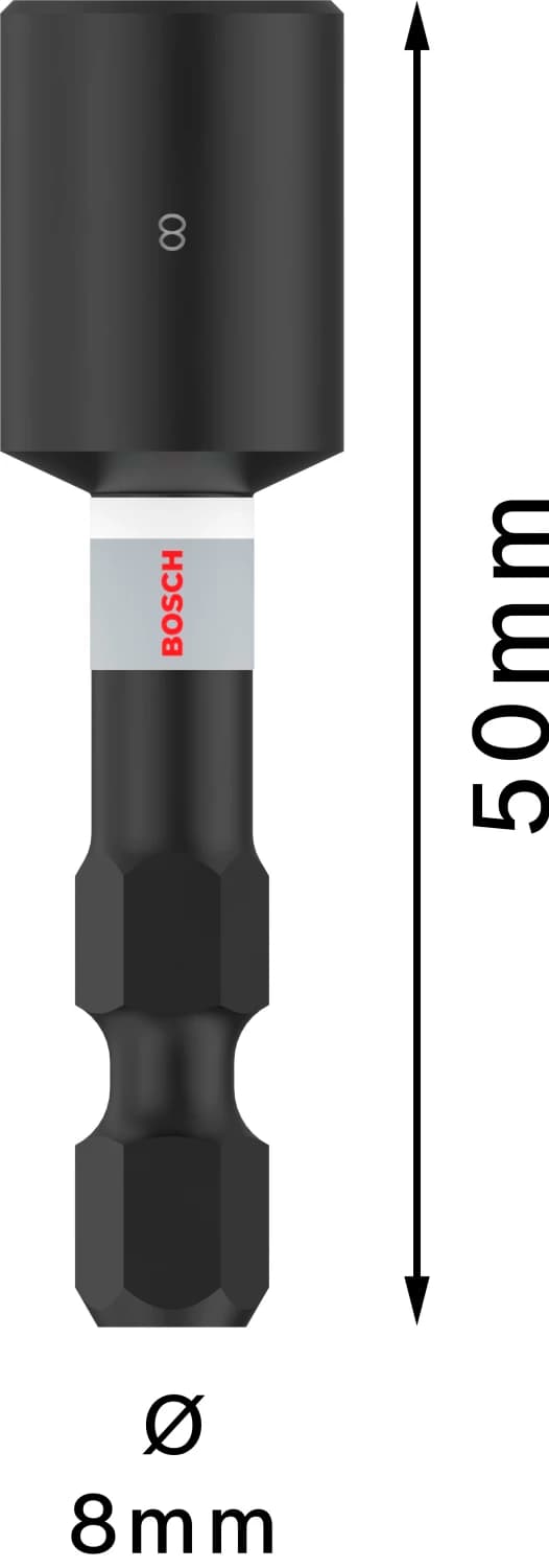 Bosch 2608522351 Impact Control Dopsleutel - Zeskant - 8mm - 1/4''(L=50mm) thumbnail 4