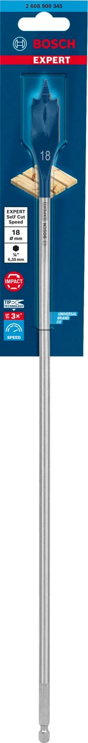 Bosch 2608900345 EXPERT Speedboor Self Cut Speed, Zeskantschacht 18 X 400mm thumbnail 2