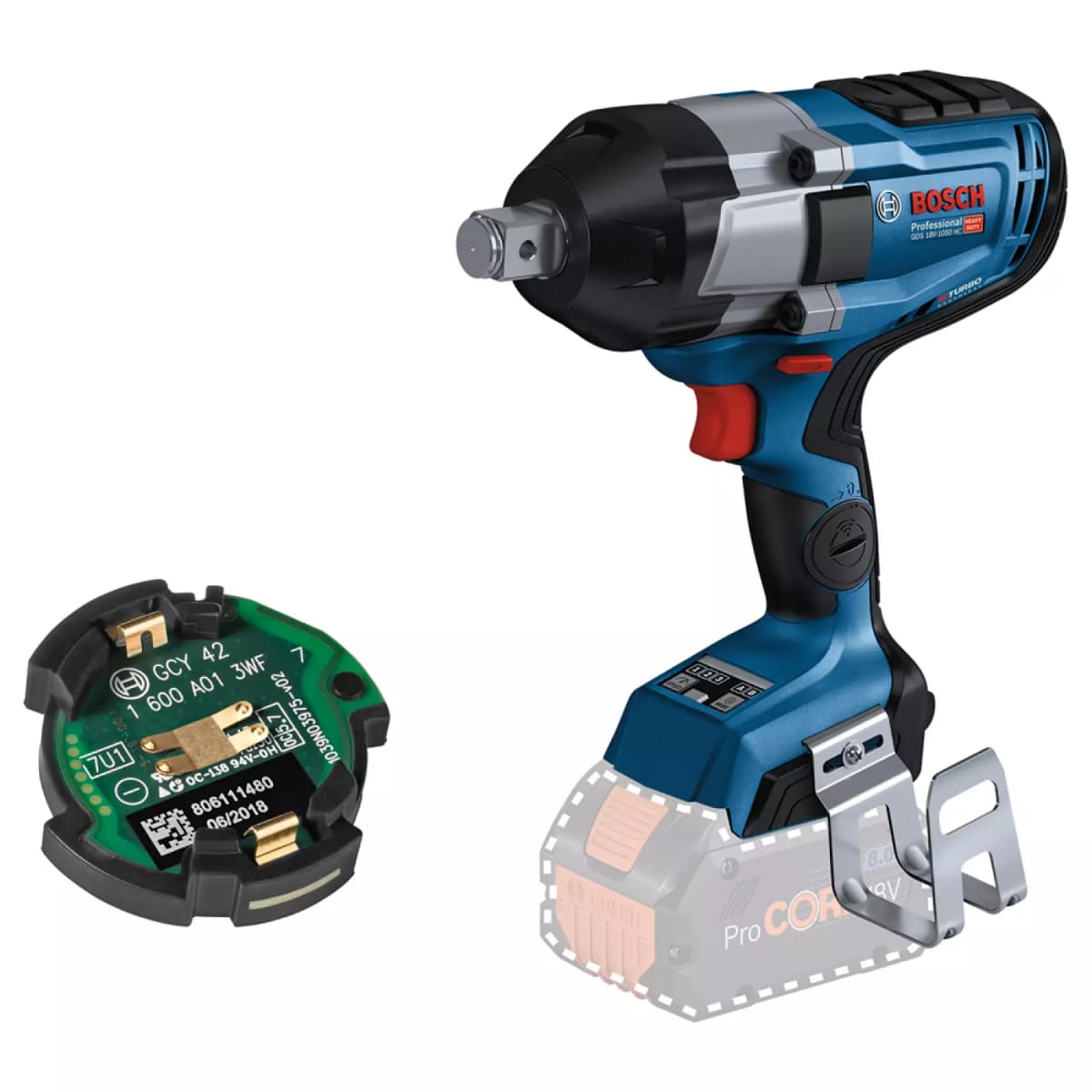 Bosch GDS 18V-1050 HC 18V Li-Ion Accu BiTurbo Slagmoeraanzetter Body Incl. Bluetooth Module In L-Boxx - 1050Nm - Koolborstelloos thumbnail 4
