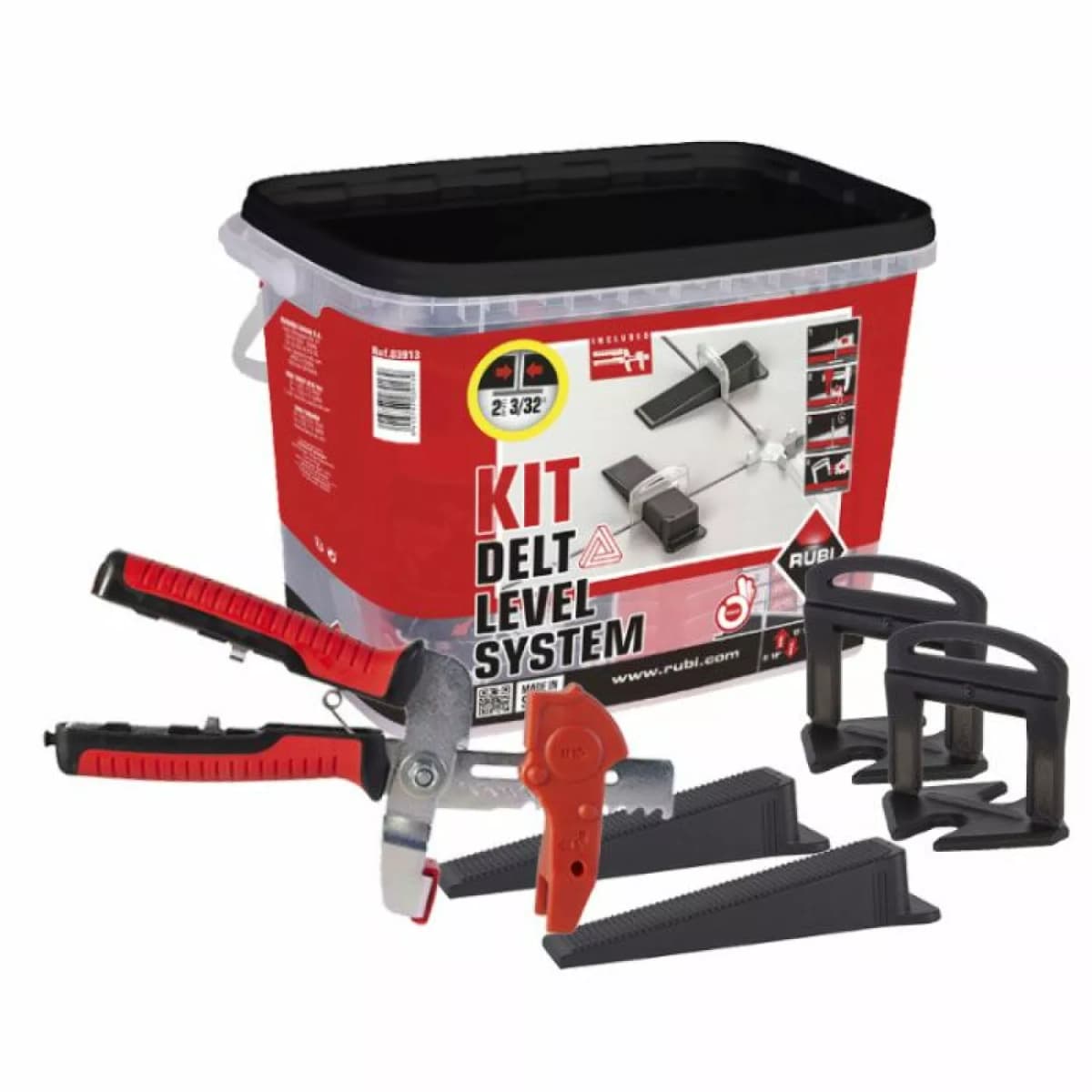 Rubi 3958 Delta Level Systeem Kit - 2mm