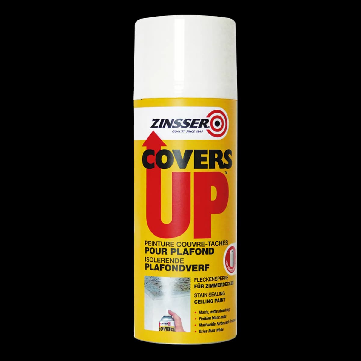 Zinsser Covers Up Spray Mat - Wit - 400ml