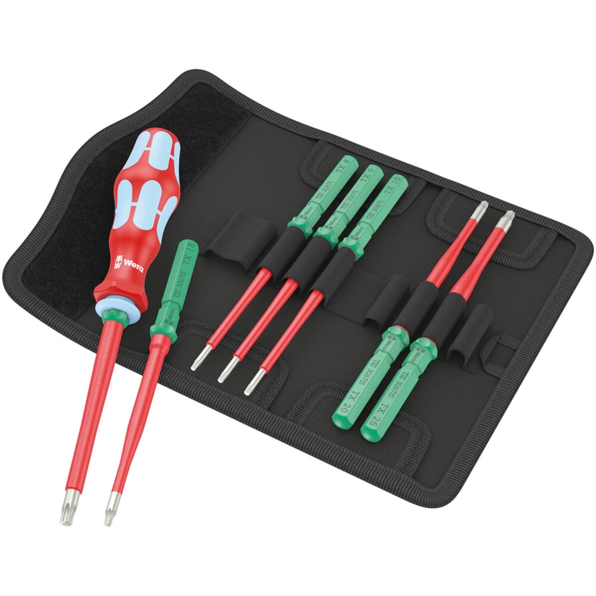Wera 05006630001 8-delig Kraftform Kompakt VDE RVS 8 Extra Slim 1 Tool Finder Wisselklingenset In Etui