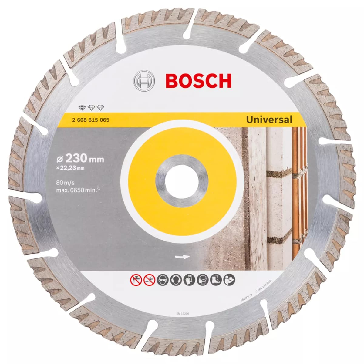 Bosch 2608615065 Standard Diamantdoorslijpschijf - 230 X 22,23 X 2,6mm - Universeel