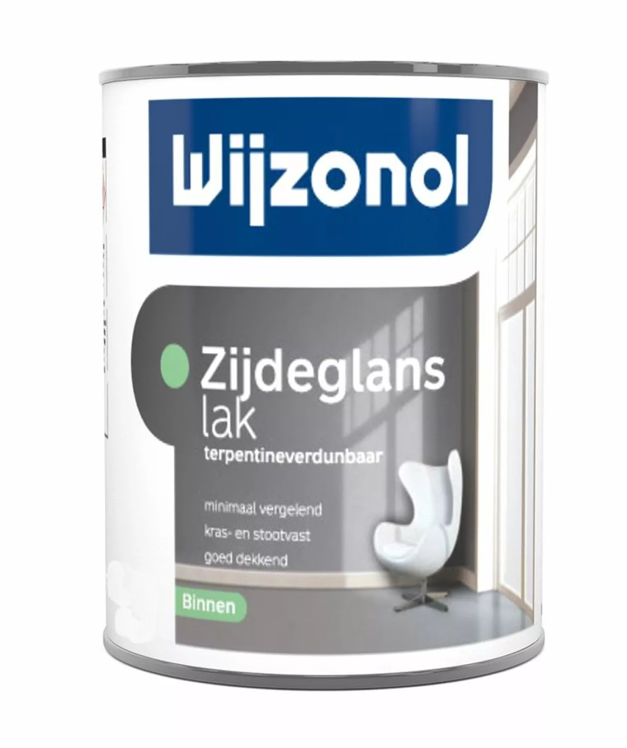 Wijzonol Zijdeglanslak Interieur Terpentineverdunbaar - Op Kleur Gemengd - 0,5L