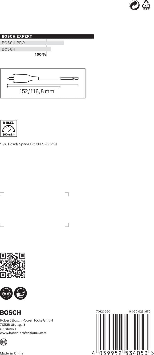 Bosch 2608900331 EXPERT 3-delige Speedborenset Self Cut Speed - 20/22/25mm thumbnail 3