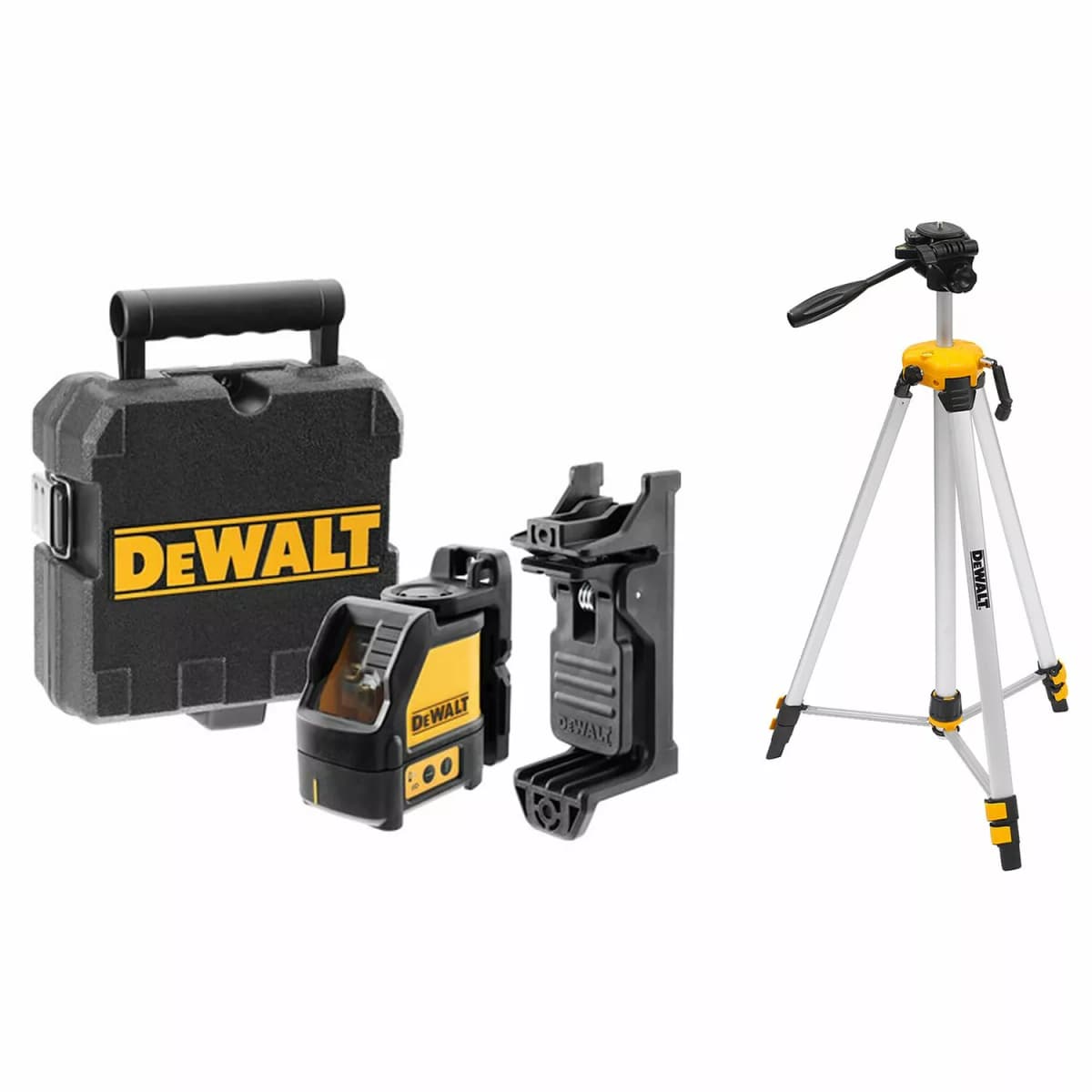 DeWALT DW088CGTRI Kruislijnlaser Met Statief - 2 Lijnen - 15m - Groen