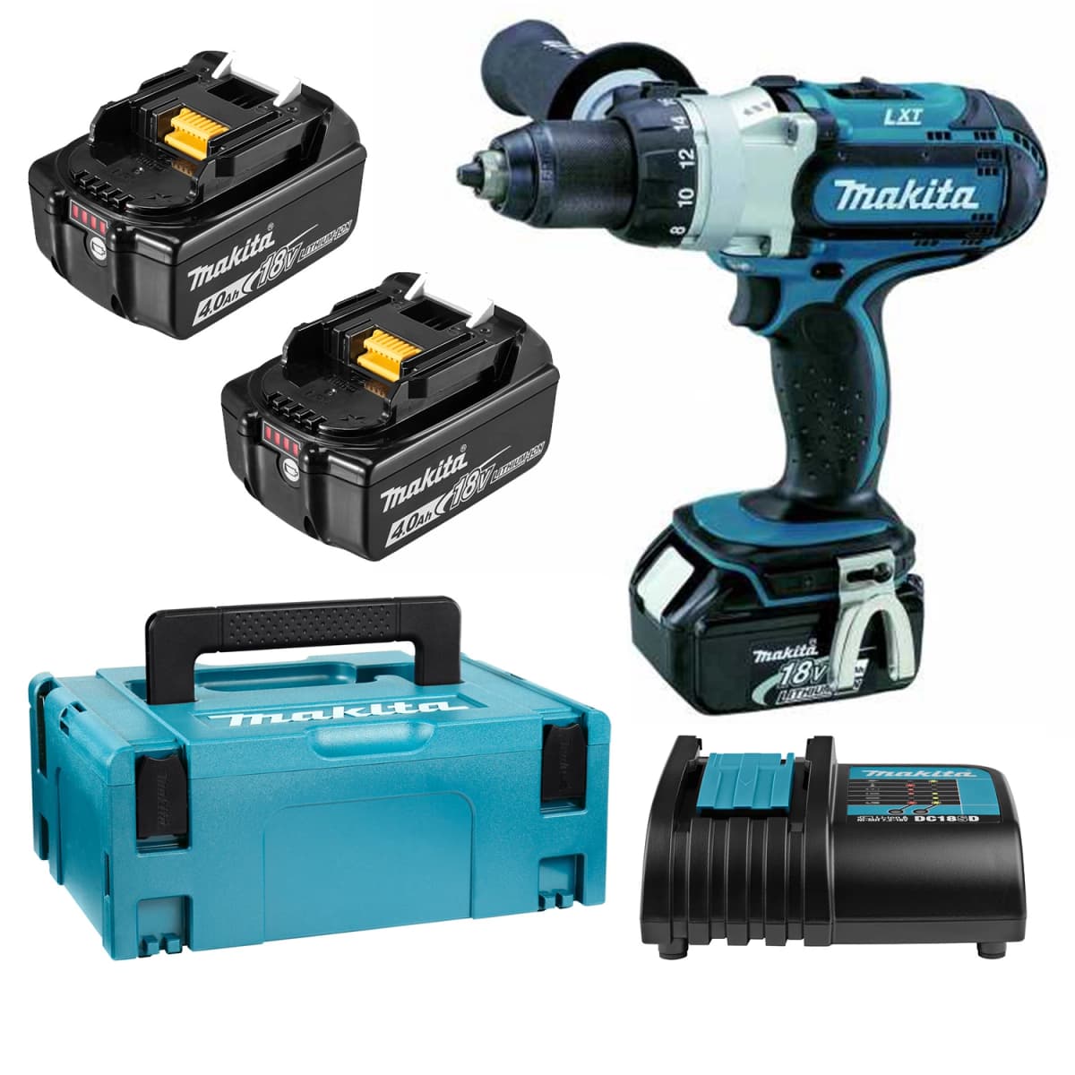 Makita DDF451RTJ 18V Li-Ion Accu Boor-/schroefmachine Set (2x 5.0Ah Accu) In Mbox