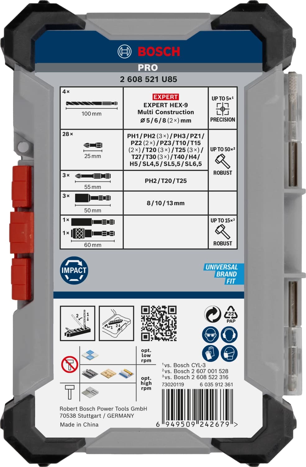 Bosch 2608521U85 40-delige PRO Impact Schroefbits En Multi Construction Boren - Gemengde Set thumbnail 3