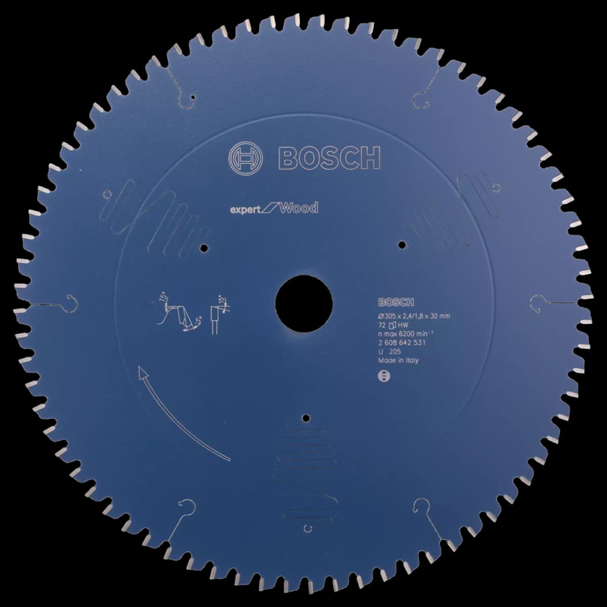 Bosch 2608642531 Expert Cirkelzaagblad - 305 X 30 X 72T - Hout - Carbide