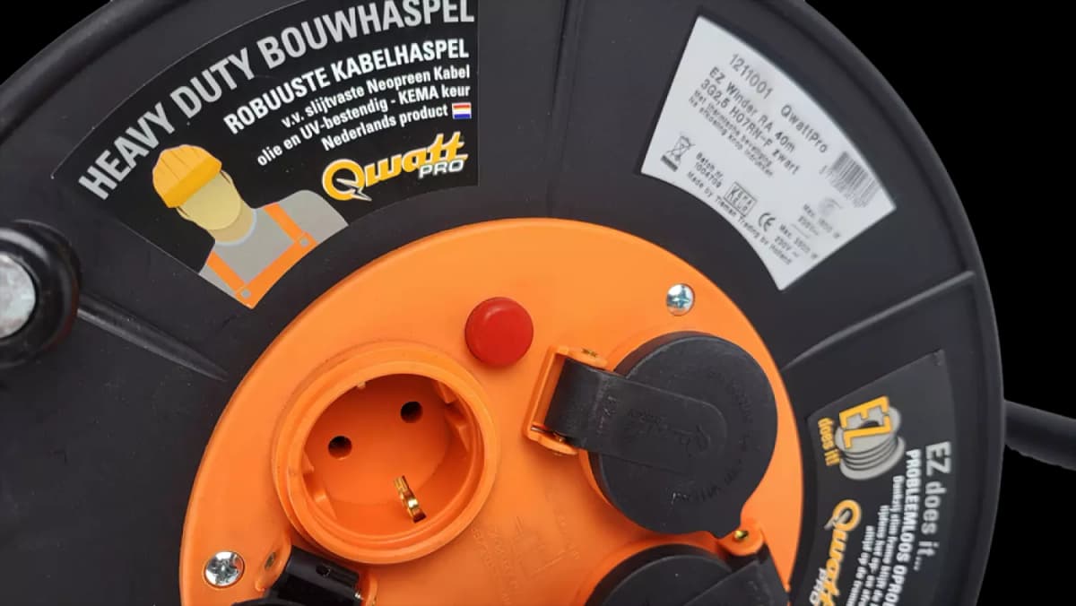 QwattPRO 1211001 EZ Winder Kabelhaspel - H07RN-F - IP44 - 40m thumbnail 3