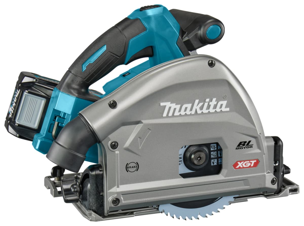 Makita SP001GM101 XGT 40V Max Li-Ion Accu Invalcirkelzaag (4,0Ah Accu En Lader) In Mbox Met AWS Zender - 165mm thumbnail 2