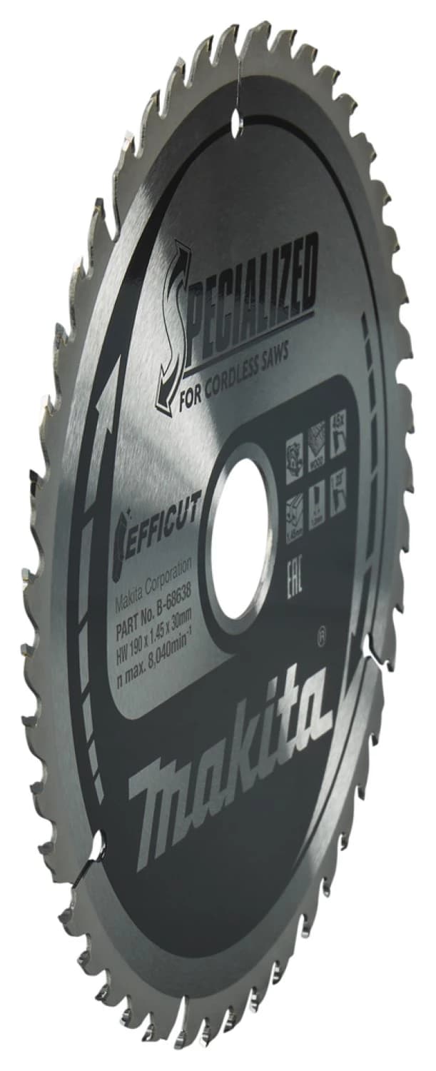 Makita B-68638 Cirkelzaagblad Hout - 190x30x1,45mm 45T thumbnail 3