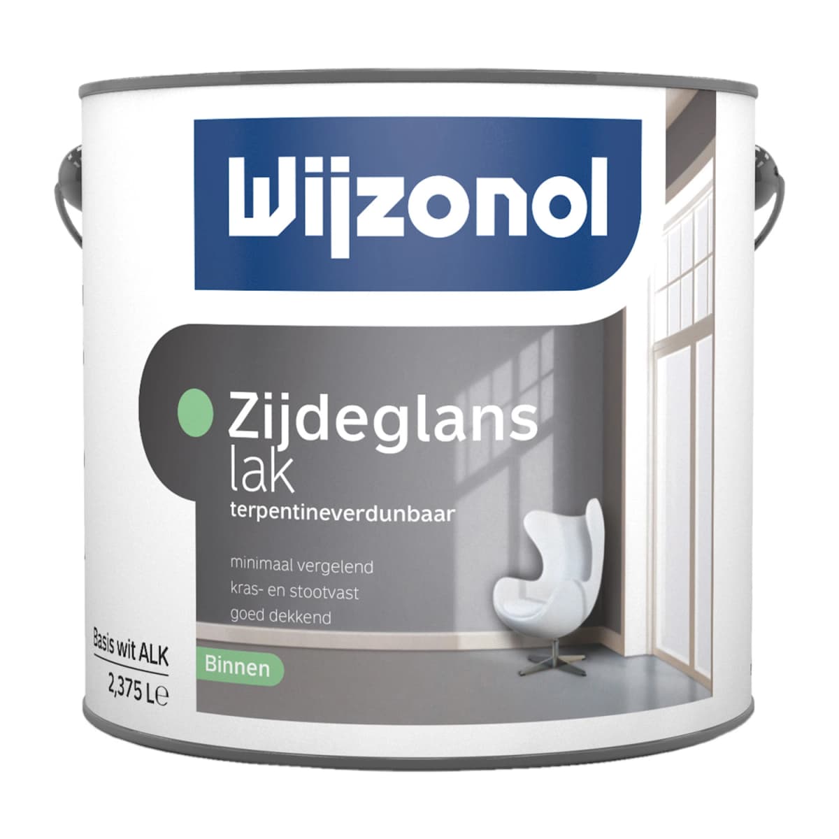 Wijzonol Zijdeglanslak Interieur Terpentineverdunbaar - Op Kleur Gemengd - 2,5L