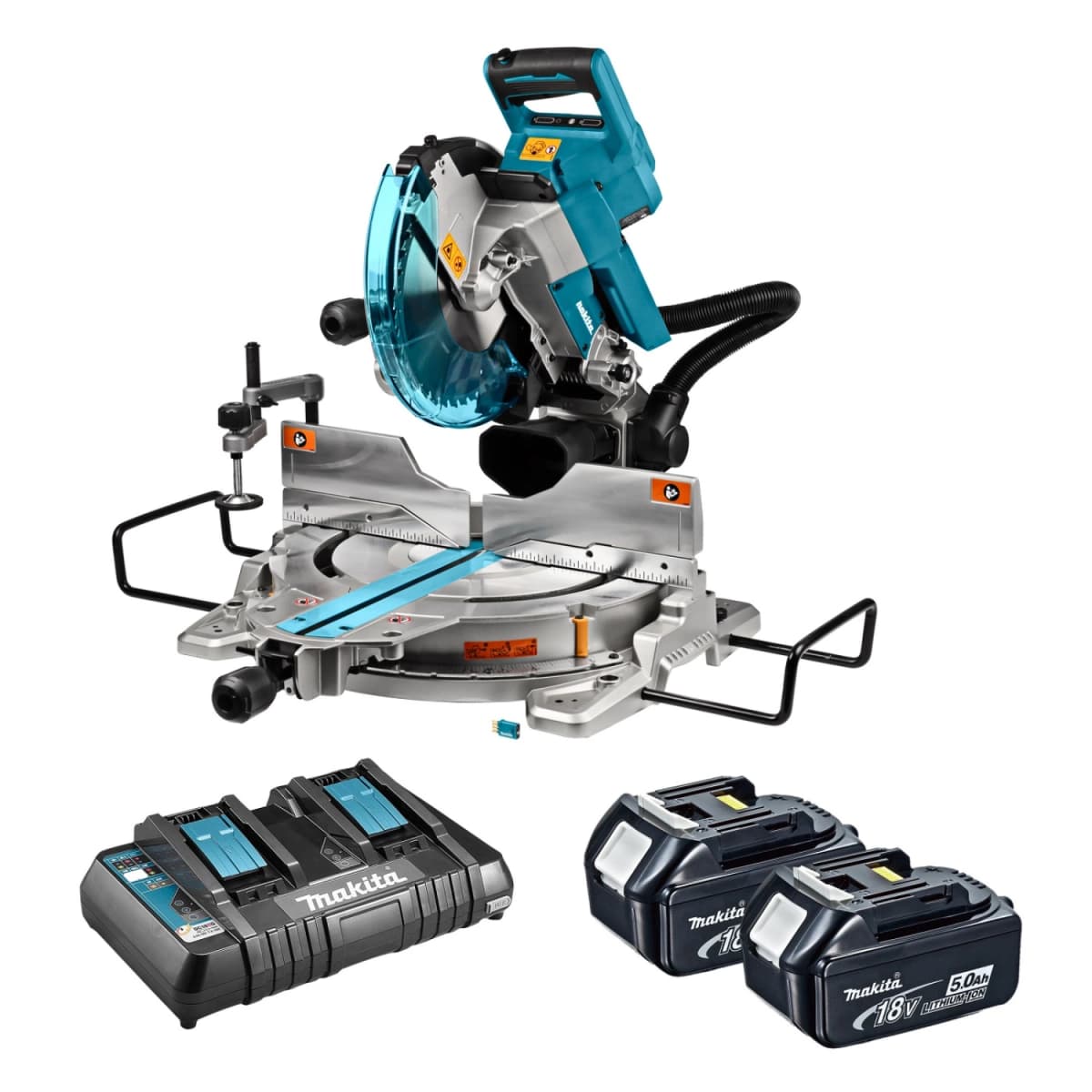 Makita DLS111PT2U 36V (2x18V) Li-ion Accu Afkortzaag Set (2x5.0Ah) - 260mm