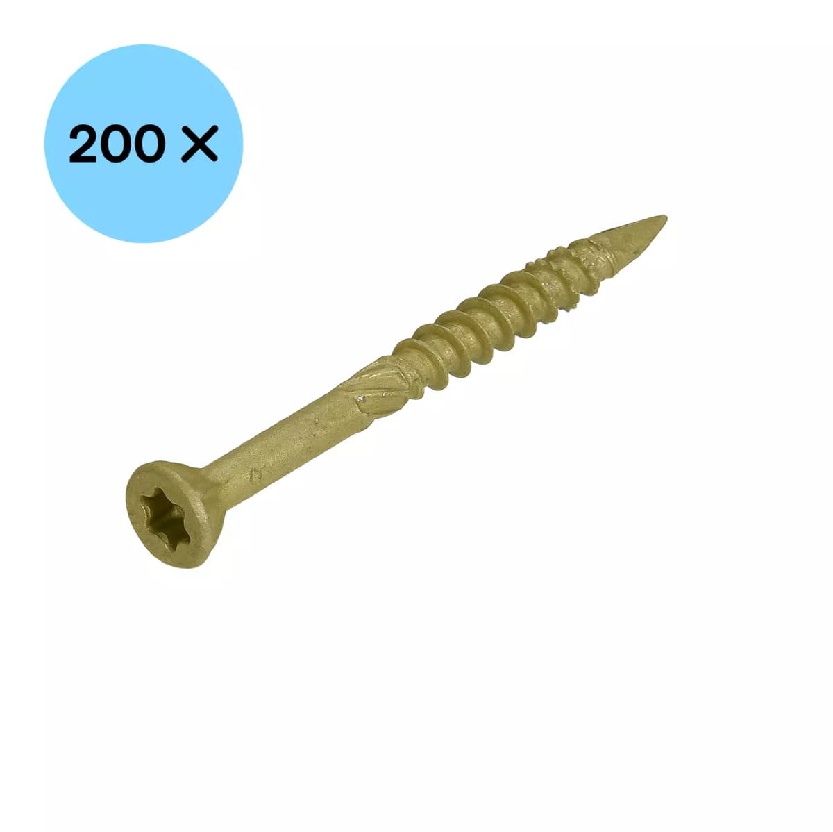 DynaPlus 0287.08.17601 Glaslatschroef - TX15 - 3.5 X 40/22mm - 75 Graden Platkop - Deeldraad - Gecoat (200st) thumbnail 2