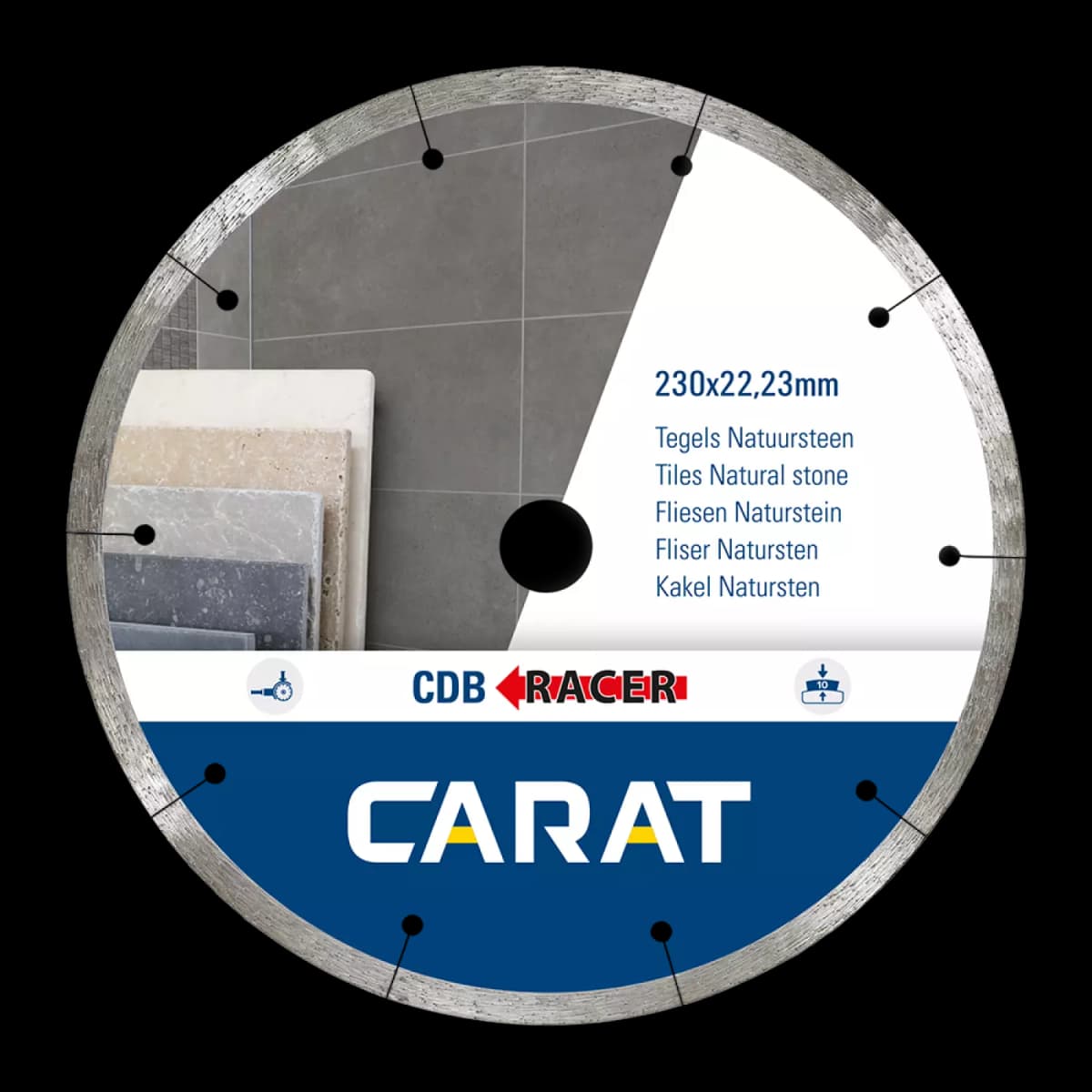 Carat CDBM230300 Racer Diamantzaagblad - 230 X 22,23mm - Tegels/Natuursteen