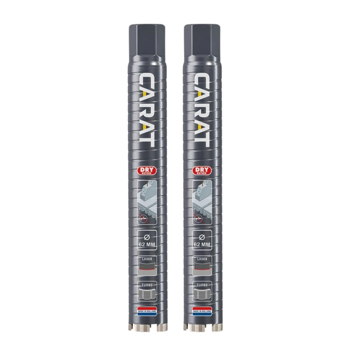 Carat ED0623002A24 Diamantboor Voor Droogboren - 62 X 300mm - 5/4''UNC - Voordeelpack - 2 St