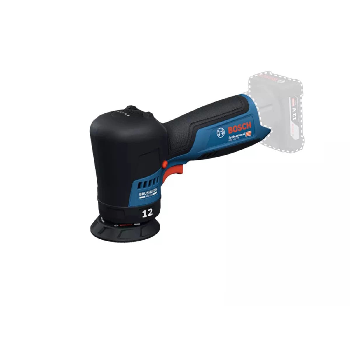 Bosch GPX 12V-77 12V Accu Excentrische Polijstmachine - 77mm thumbnail 2