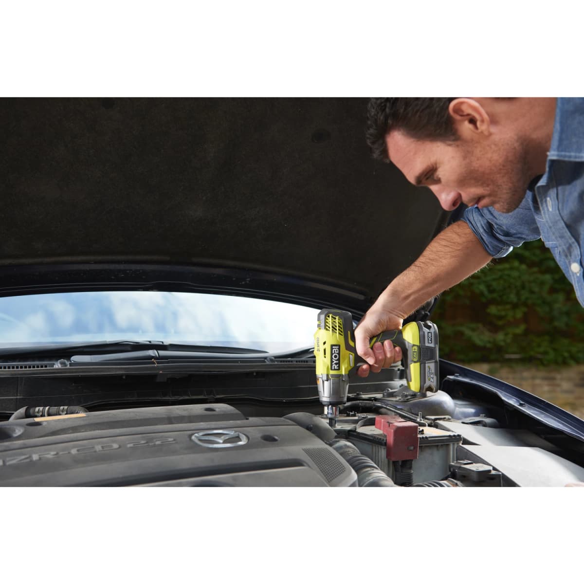 Ryobi R18IW3-0 ONE+ 18V Li-Ion Accu Slagmoersleutel Body - 400Nm - 1/2" thumbnail 3