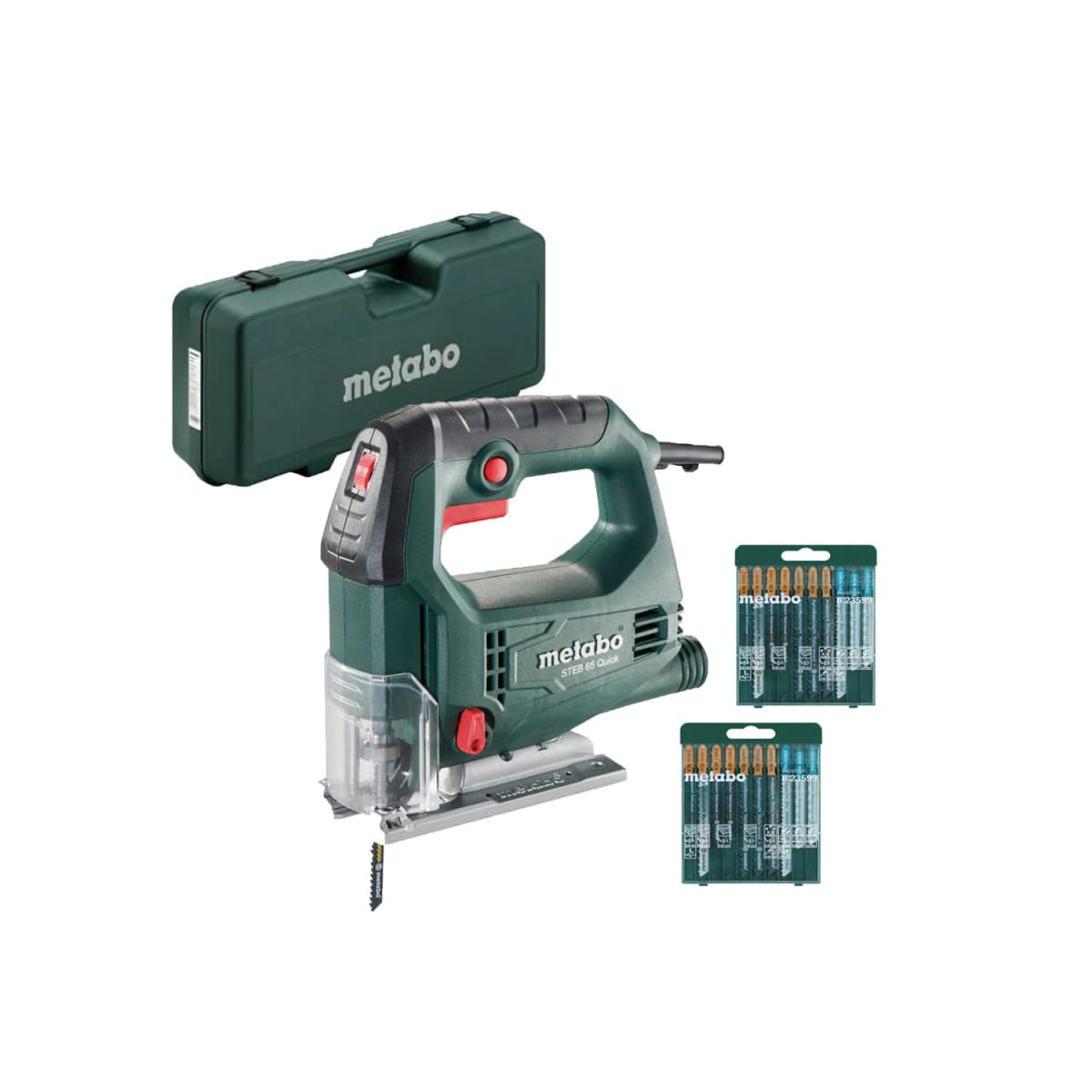 Metabo STEB 65 QUICK SET Decoupeerzaag Incl. 20 Zaagbladen In Koffer - 450W - D-greep - Variabel
