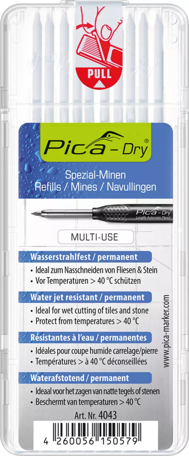 Pica 4043 Dry Navulling - Wit (10st)