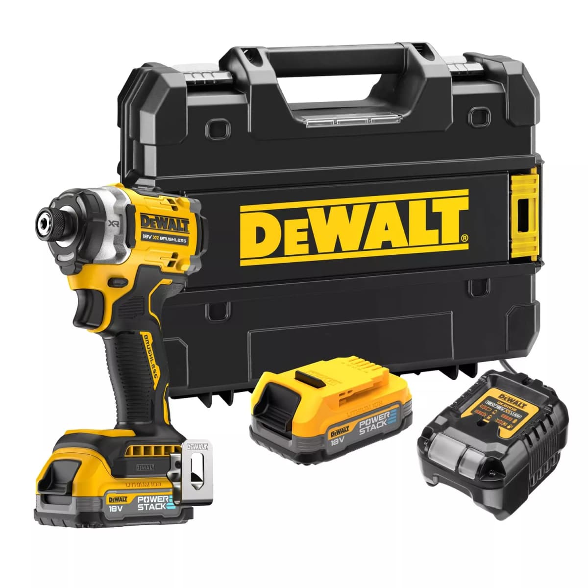 DeWALT DCF860E2T 18V Li-ion Accu Slagschroevendraaier Set (2x 2.0Ah Accu) In TSTAK - 282Nm
