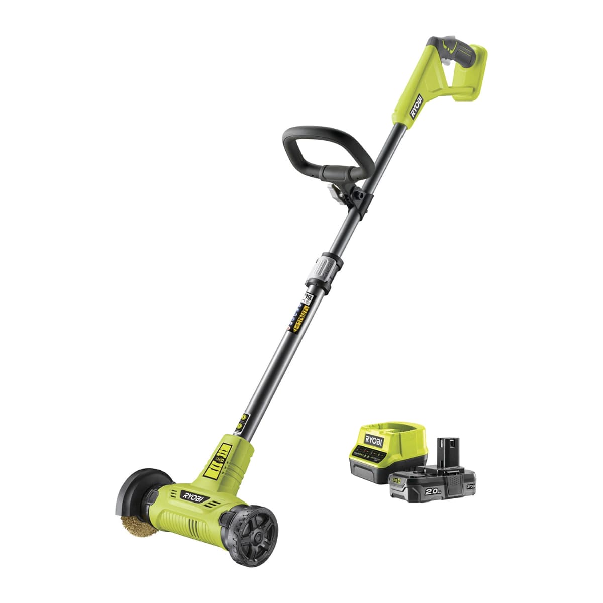 Ryobi RY18PCA-120 One+ 18V Li-Ion Accu Onkruidborstel Set (1x 2.0Ah) - 5133004728