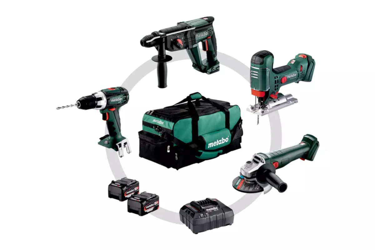 Metabo Combo Set 4.1.4 18V Li-ion Accu 4-Delige Combiset (2x 4.0Ah Accu) In Tas