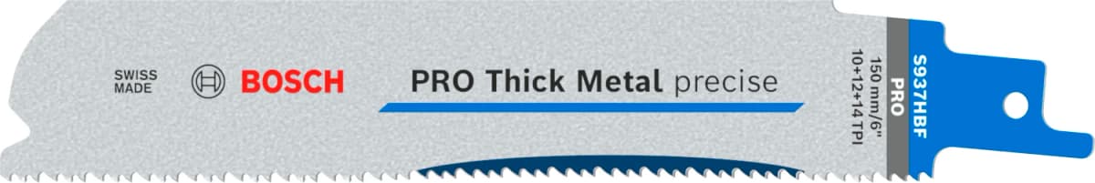 Bosch PRO S937HBF Thick Metal Precise Reciprozaagblad - 150mm - Metaal (5st)