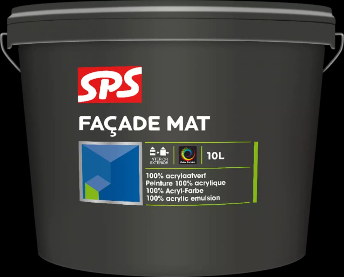 SPS Facade Mat Muurverf - Op Kleur Gemengd - 10L