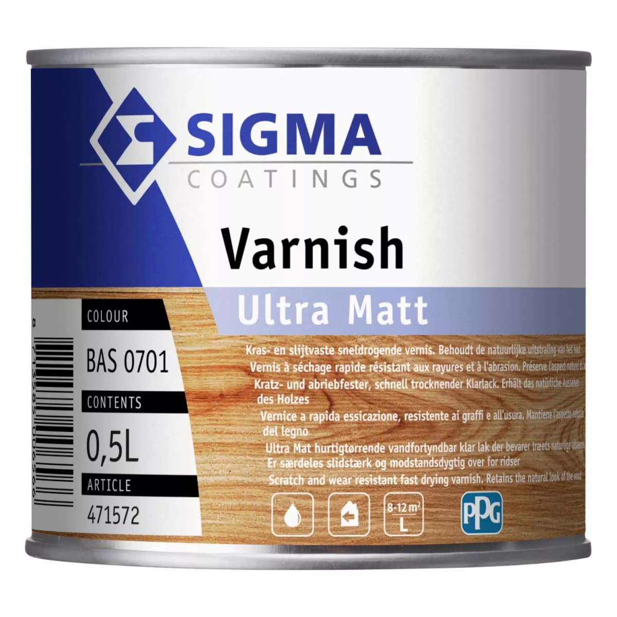 Sigma Varnish Ultra Matt - Op Kleur Gemengd -0,5L