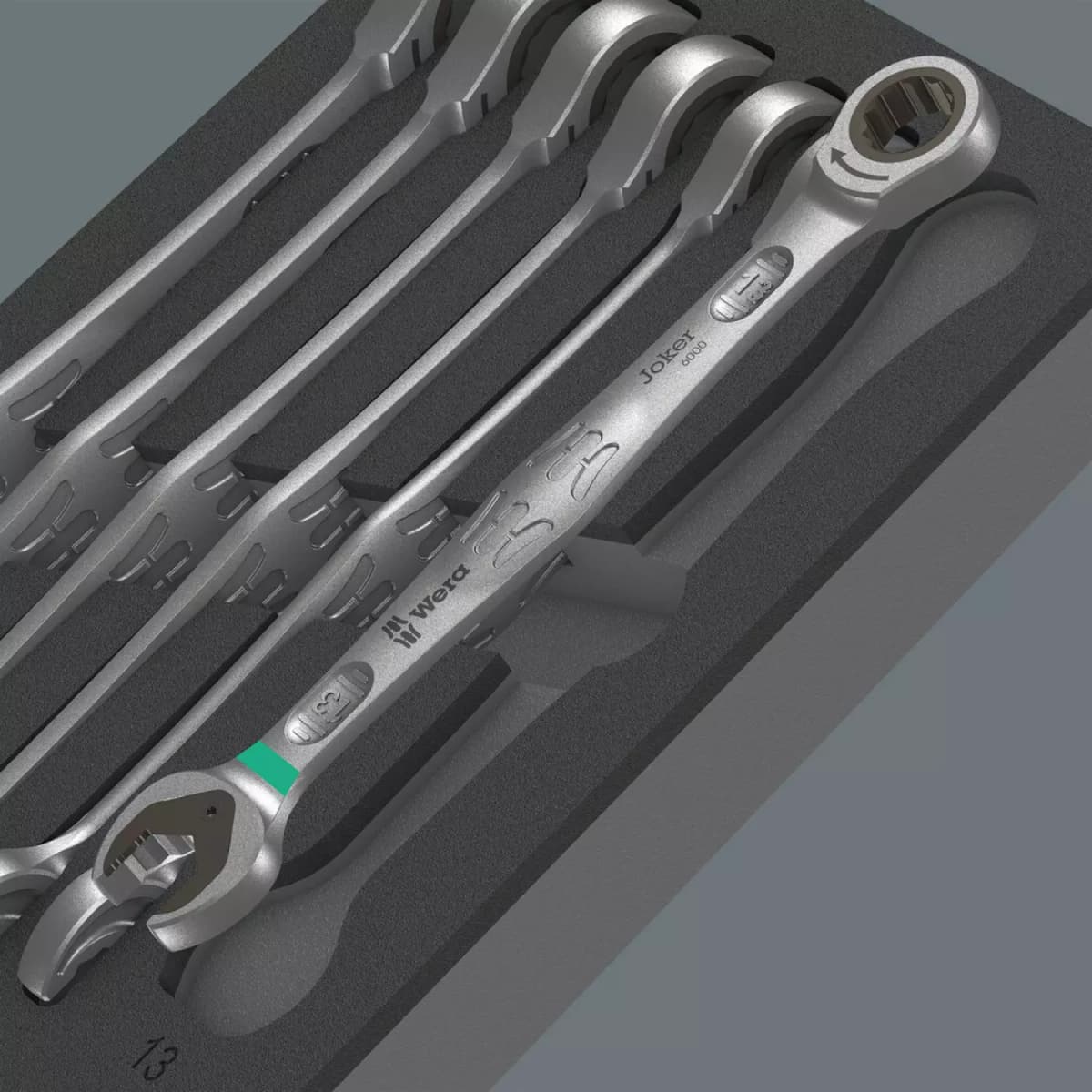 Wera 5150120001 9730 11-delige 6000 Joker Set In Schuimstof Inleg - 8-19mm thumbnail 3