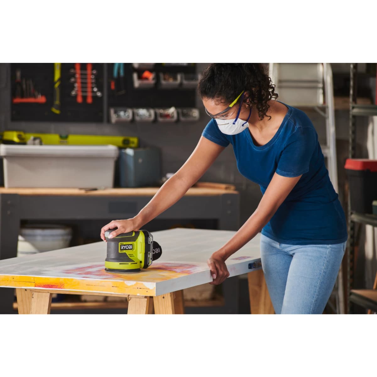 Ryobi RROS18-0 One+ 18V Accu Excentrische Schuurmachine (excl. Accu) thumbnail 3