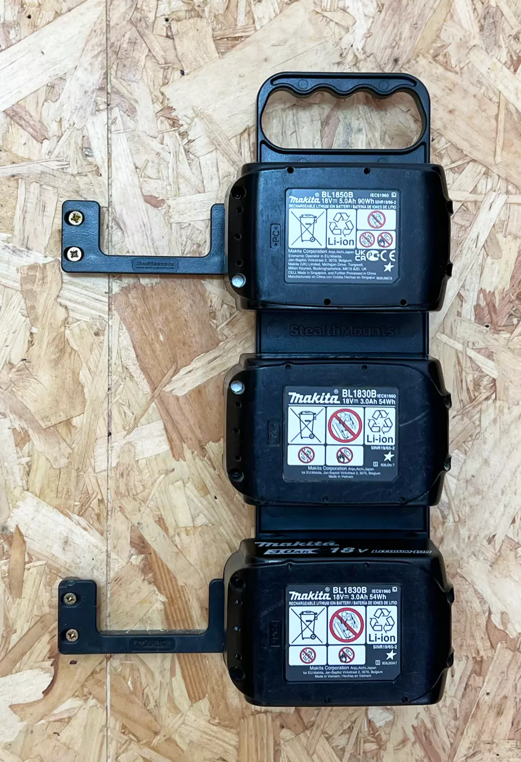 StealthMounts SM-BB-MKT Accuhouder Voor Makita 18V LXT - Zwart thumbnail 4