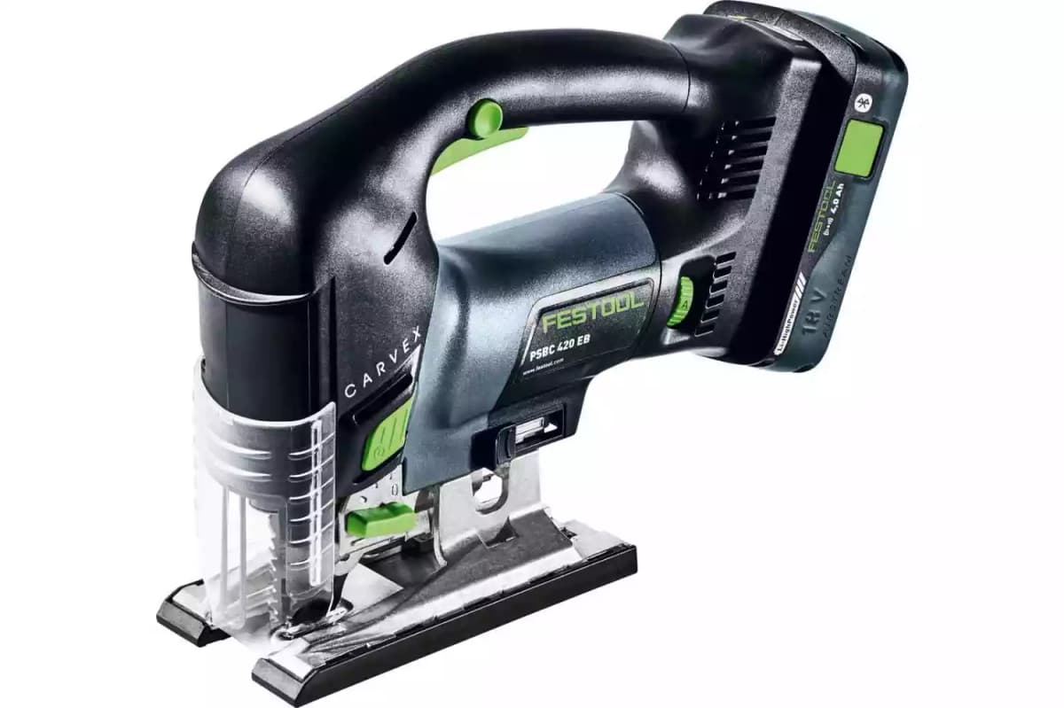 Festool CARVEX PSBC 420 HPC4,0 EBI-Plus 18V Li-Ion Accu Decoupeerzaagmachine Set (1x 4,0Ah) In Systainer - 120mm - Koolborstelloos thumbnail 2