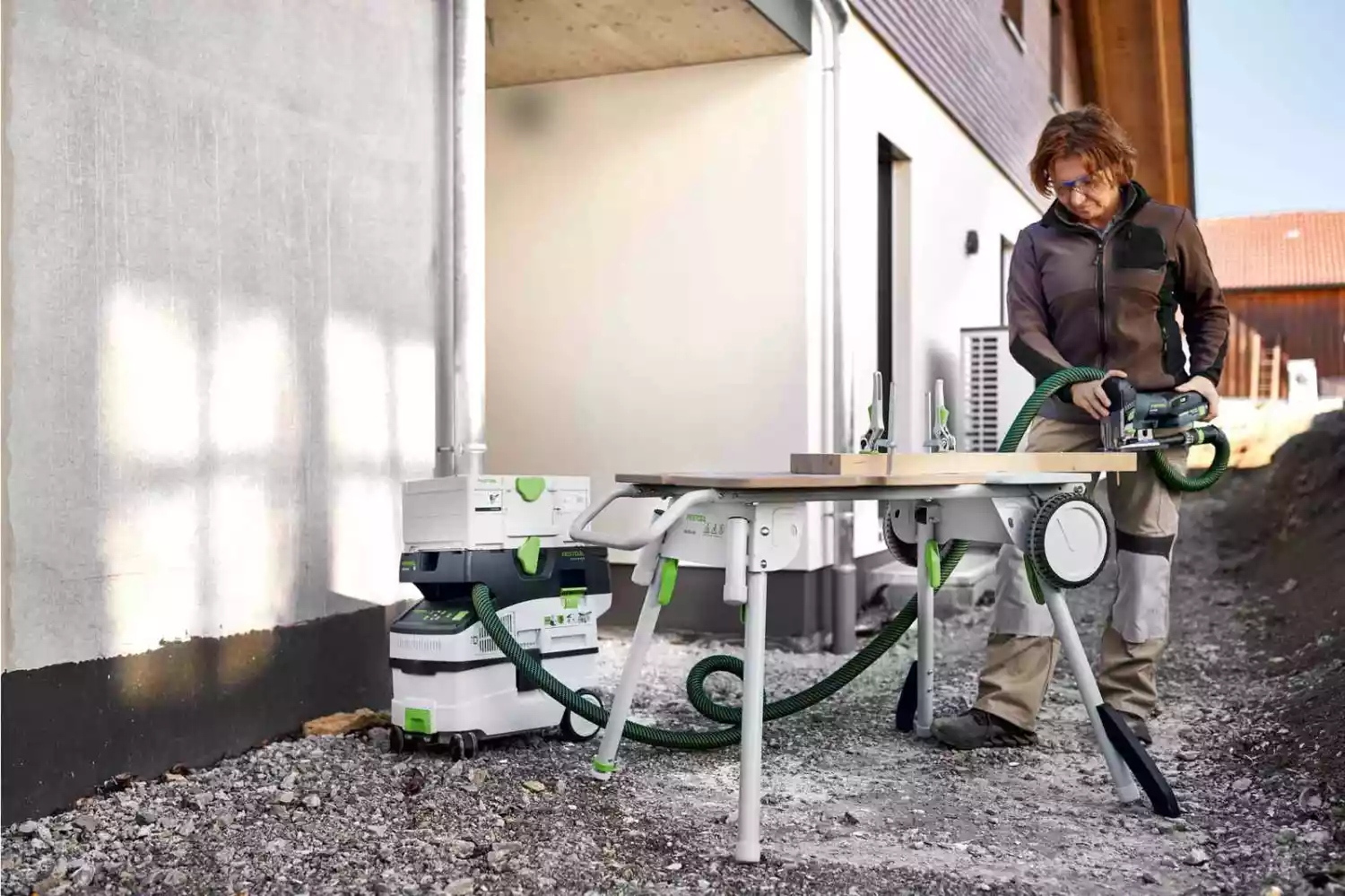 Festool CARVEX PSBC 420 HPC4,0 EBI-Plus 18V Li-Ion Accu Decoupeerzaagmachine Set (1x 4,0Ah) In Systainer - 120mm - Koolborstelloos thumbnail 4