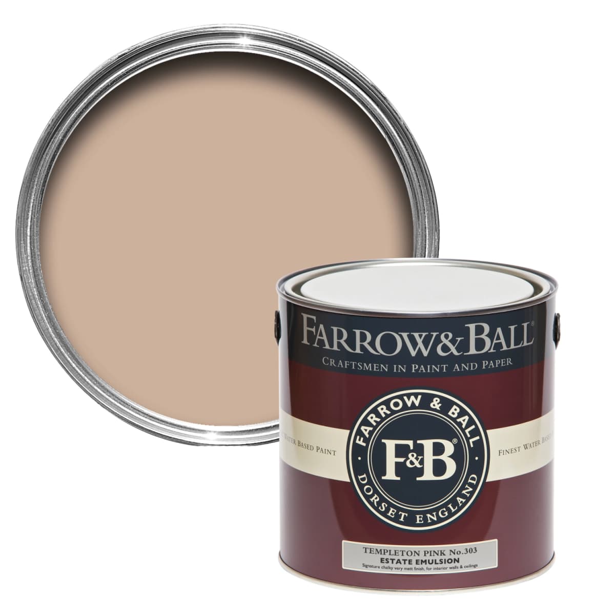 Farrow&Ball Flat Eggshell Templeton Pink No.303 - 750ml