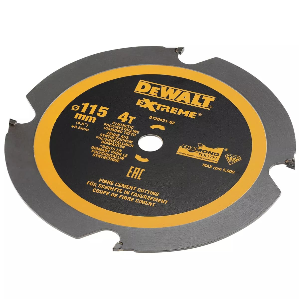 DeWALT DT20421 Cirkelzaagblad CZB PCD Laminaat/vezelcement 115x9.5x4t Voor DCS571 thumbnail 2