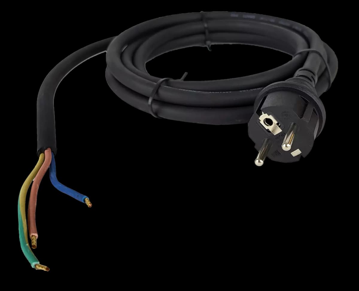 QwattPro 2511123 Aansluitkabel - 3G1,5 H07RN-F - Zwart - IP44 - 3m thumbnail 2