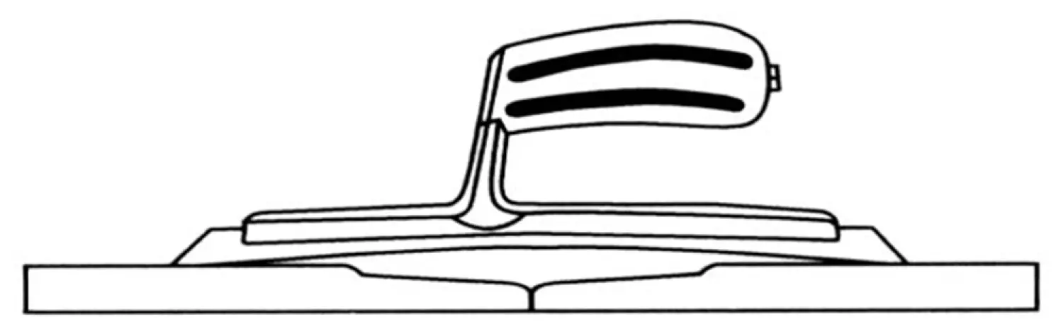 Super Prof 0.003.05 Pleisterspaan - Gebogen - RVS - SuperSoft - 120 X 305mm thumbnail 2
