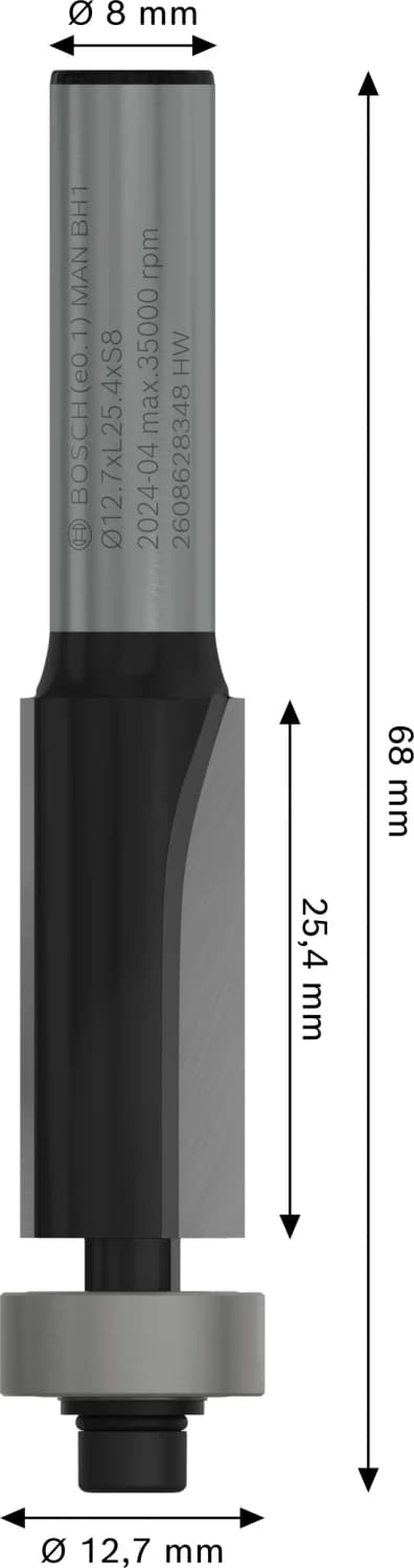 Bosch 2608628348 Kantenfrezen - 8mm thumbnail 4