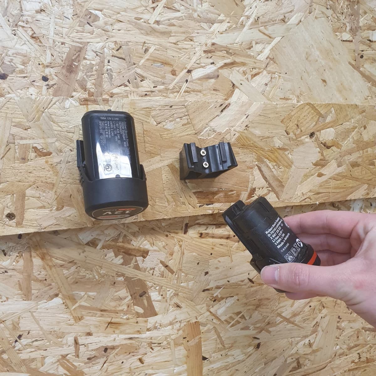 StealthMounts BM-BO108-BLK-6 Accuhouder Voor Bosch 10.8/12V - Zwart - 6-pack thumbnail 3