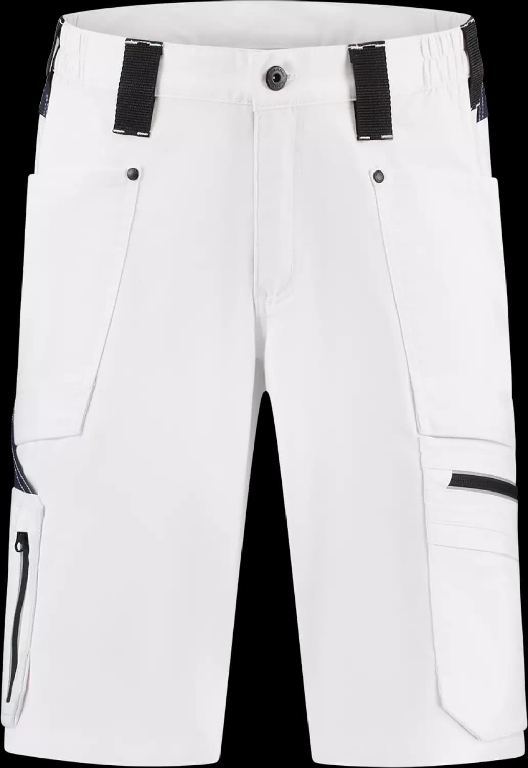 Workman 9003 STRETCH Bermuda Werkbroek - Wit / Navy - Maat 60 (44/36)