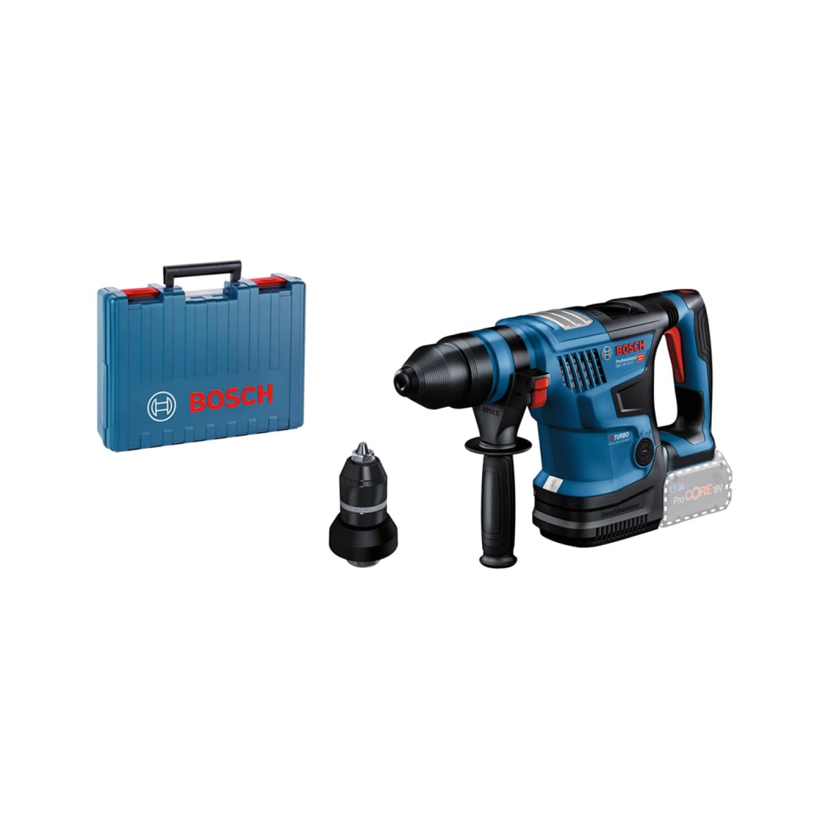Bosch GBH 18V-34 CF 18V Li-ion Accu BiTurbo SDS-Plus Boorhamer Body In Koffer - 5,8J - Koolborstelloos