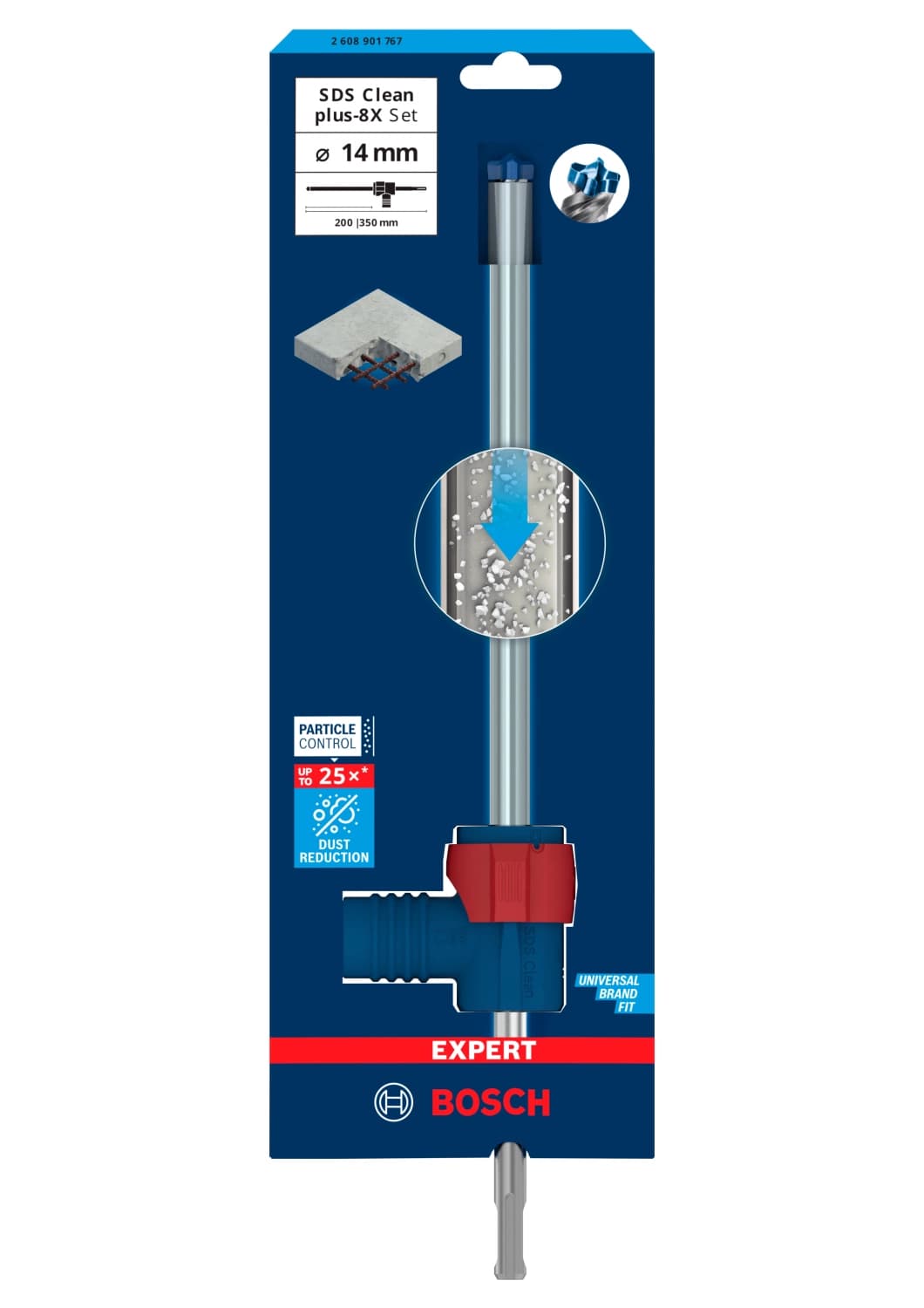 Bosch 2608901767 EXPERT Hamerboor SDS Clean SDS Plus-8X - 14x200x350mm Met Connector thumbnail 2