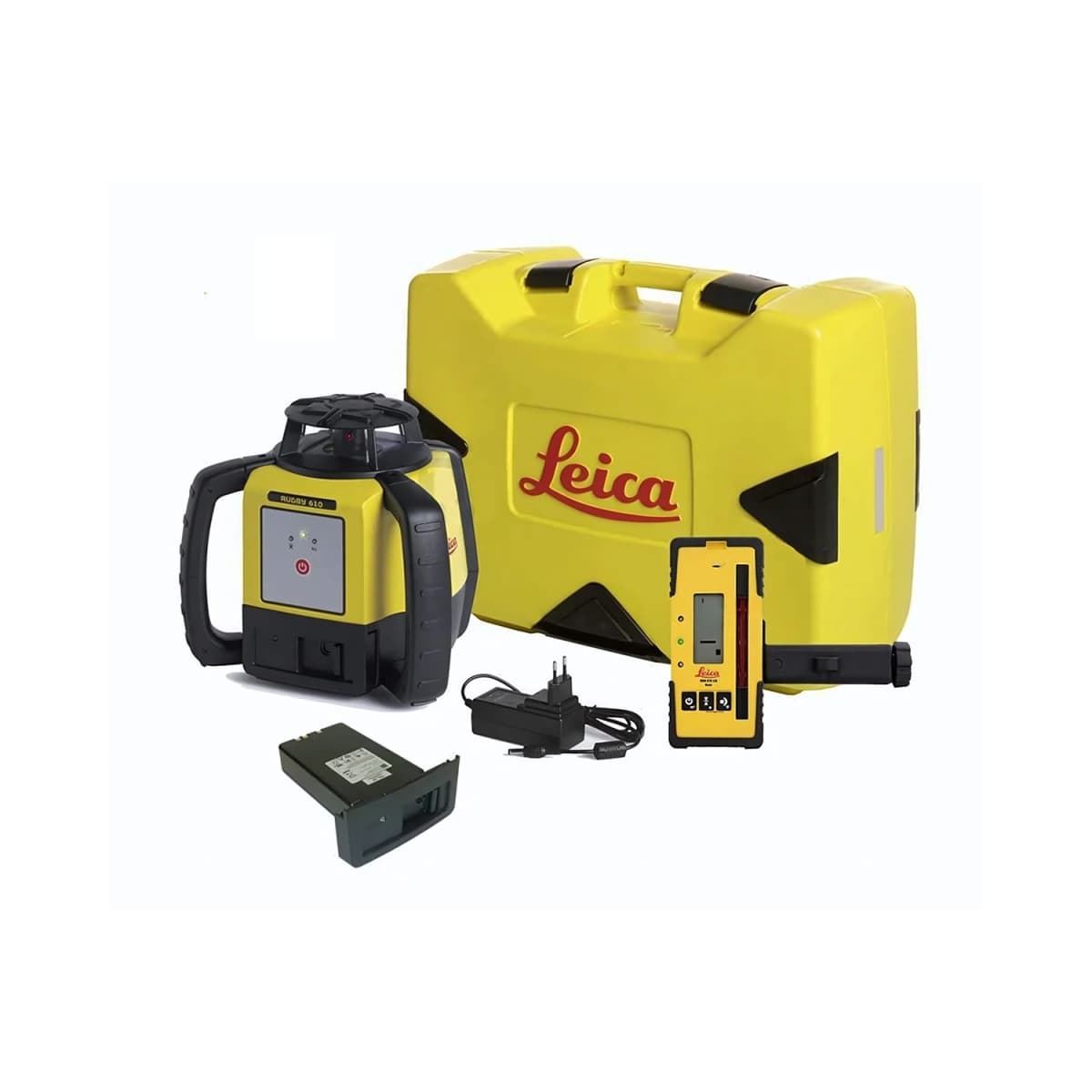 Leica Rugby 610 Roterende Laser Incl. Ontvanger In Koffer - Rood - 800m - IP67