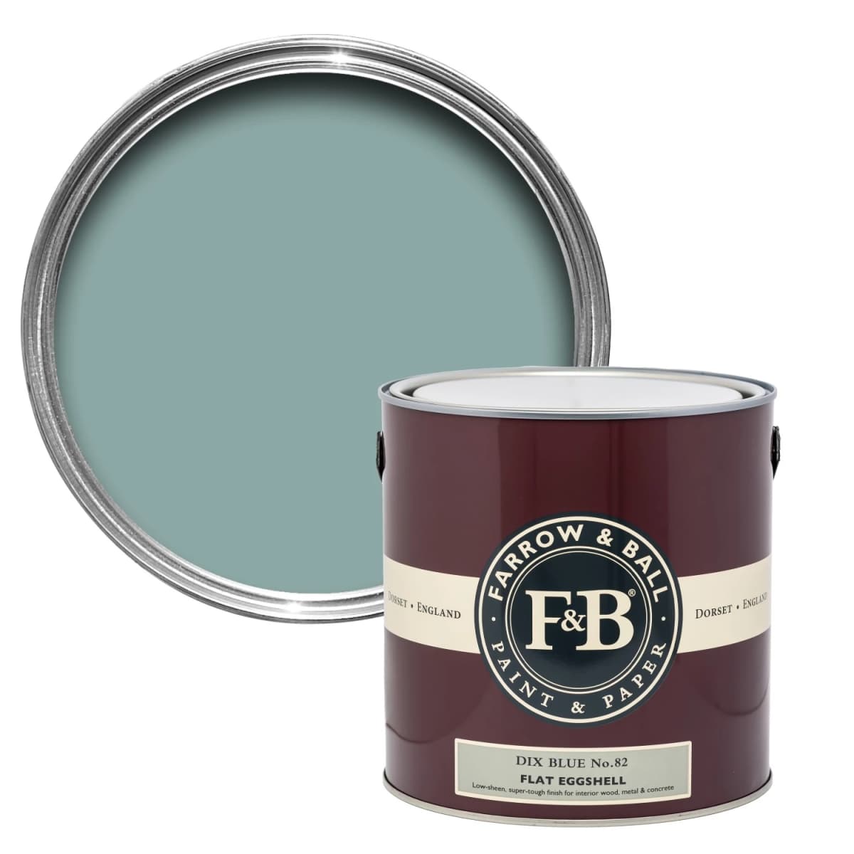 Farrow&Ball Flat Eggshell Dix Blue No.82 - 2,5L