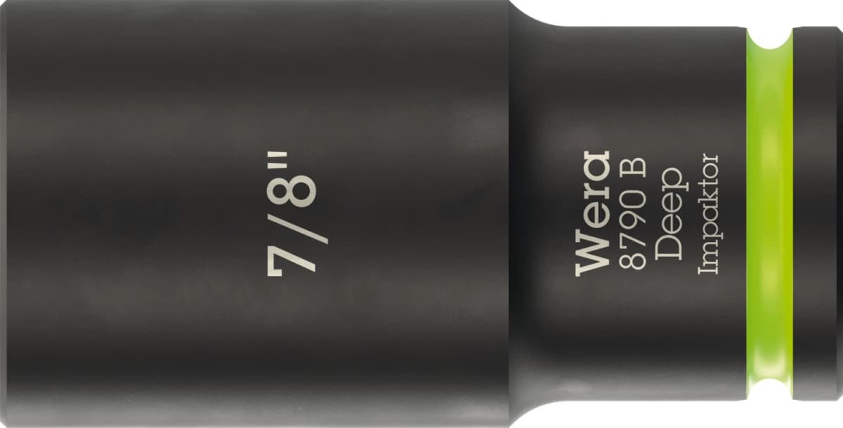 Wera 05005574001 8790 B Impaktor Deep Lange Krachtdop - 7/8"- Zeskant - 63mm