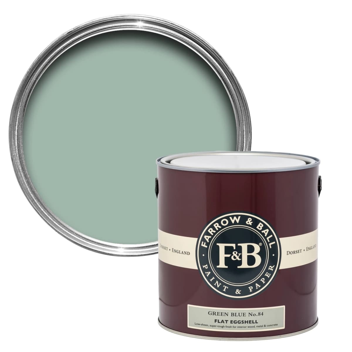 Farrow&Ball Flat Eggshell Green Blue No.84 - 5L