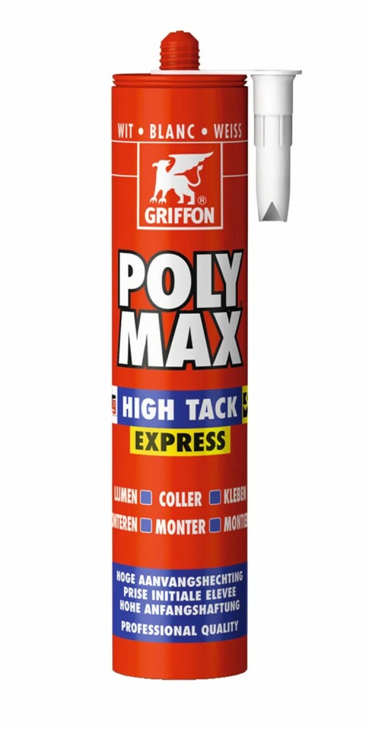 Griffon Poly Max High Tack Express Montagelijm - Koker - Wit - 435gr